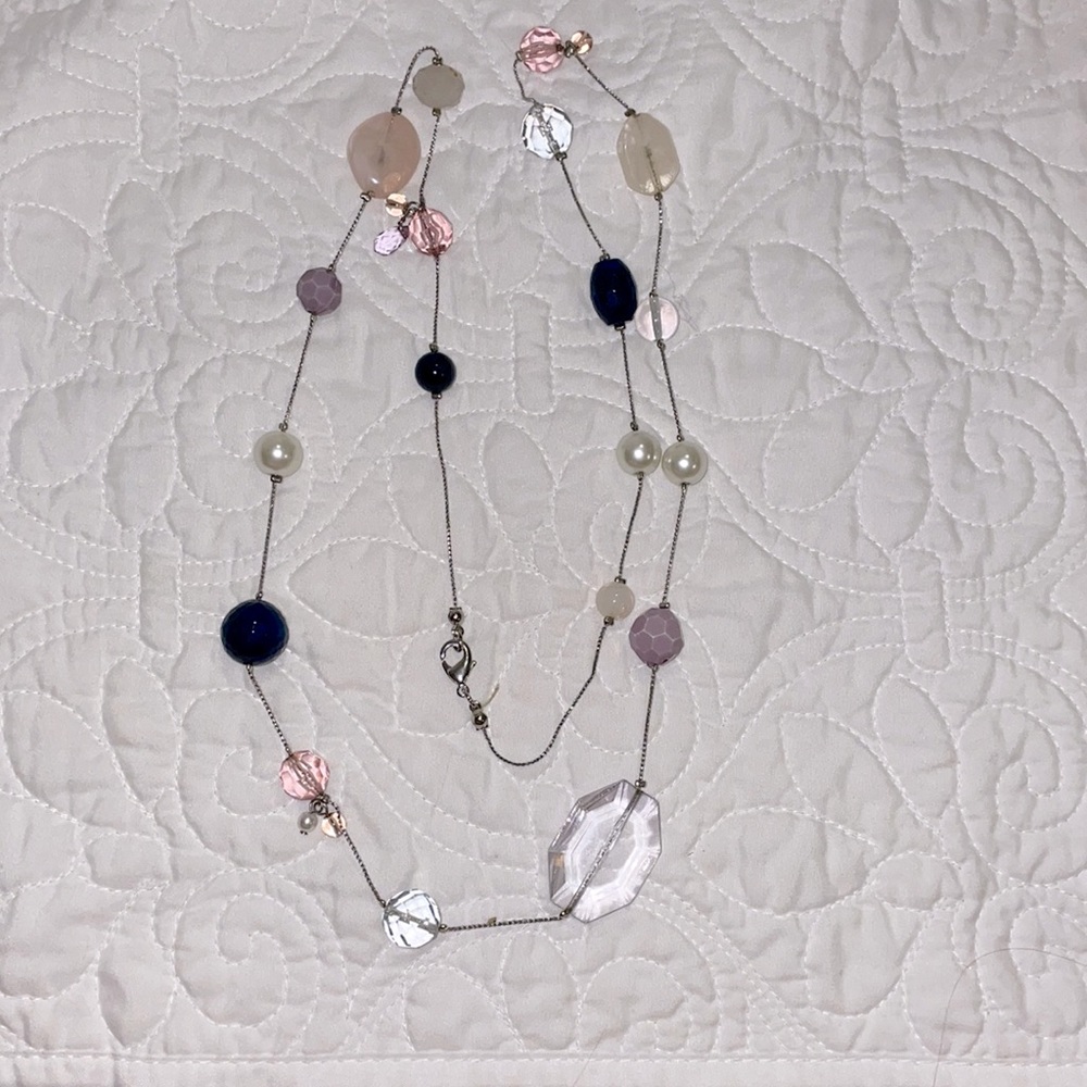 Adjustable Pink jewel necklace